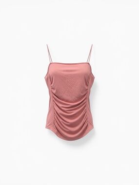 Ruched Dusty Rose Spaghetti Strap Cami
